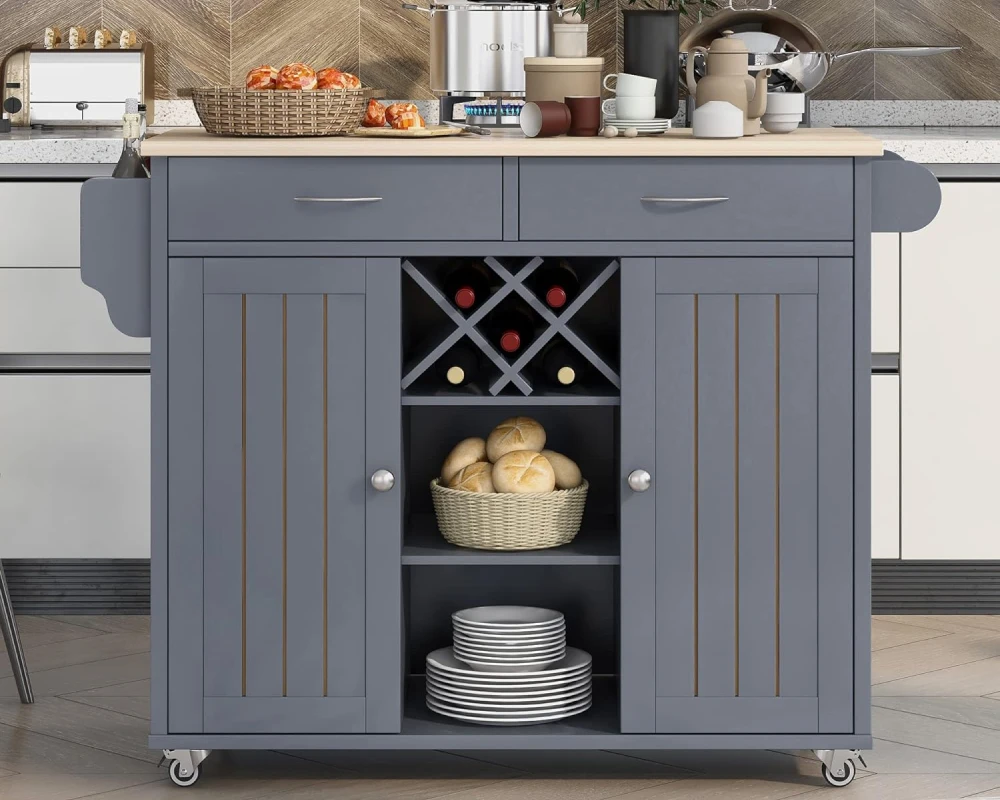 modern kitchen island with storage